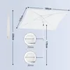 Diagram showing dimensions and details of a patio umbrella. Produktbild-Vorschau