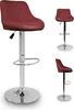 Aga 2er Set Barhocker Dunkelrot aus Kunstleder 360° drehbar Produktbild-Vorschau 7
