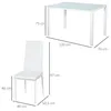 HOMCOM Ensemble table à manger avec 4 chaises, table de Voir les images du produit 5