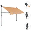 vidaXL Store rétractable manuel avec LED 250 cm jaune et Voir les images du produit 2