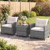 COSTWAY Gartenmöbel Set Polyrattan, 3-tlg. Balkonmöbel Produktbild-Vorschau 8