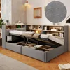 Boxspringbed 90 x 200 cm met hydraulische opbergruimte, Productafbeelding-voorbeeld 6