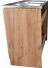 A side view of a kitchen cabinet with a double sink. Náhled obrázku produktu