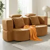 2-in-1 Bouclé Schlafsofa, modulares Bodensofa mit Kissen Produktbild-Vorschau 9
