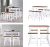 vidaXL Bartisch  und Hocker Set 5 tlg. Massivholz - Bar-Set Produktbild-Vorschau 1