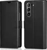 A black book-style phone case for a Samsung Galaxy Z Fold 6 is shown from two angles. Produktbild-Vorschau