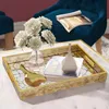 IvoQ Vassoio Oro - 30x45 cm - Vassoio da Portata Anteprima dell’immagine prodotto 2