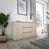 Cassettiera, 2 ante e 3 cassetti, beige, 120 x 39 x 78 cm Anteprima dell’immagine prodotto 1
