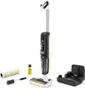 A Kärcher Saugwischer FCV 4 Dry Extra vacuum cleaner and its accessories are displayed against a white background. Produktbild-Vorschau