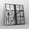 Wanduhr - Quadrat - Glasuhr - Frau Engel Ansicht - 30x30cm Produktbild-Vorschau 4