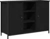 Komoda vidaXL, czarna, imitacja dębu, 100 x 35 x 70 cm Podgląd zdjęcia produktu 2