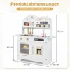 COSTWAY Cucina per bambini, cucina giocattolo in legno con Anteprima dell’immagine prodotto 3