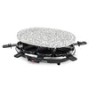 A raclette grill with a granite stone top and eight individual cooking pans. Produktbild-Vorschau