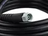 A close-up of a black high-pressure hose with a metal fitting. Anteprima dell’immagine prodotto
