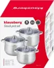 KLAUSBERG Topfset 3 große Töpfe rostfrei 7-10,7L Produktbild-Vorschau 6