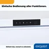 Close-up of a white appliance control panel with temperature settings and a snowflake icon. Produktbild-Vorschau