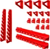 A collection of red plastic tool organization components, including wall-mounted racks and individual hooks, arranged on a white background. Produktbild-Vorschau