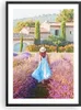 Gerahmtes Poster - Schwarzer Rahmen - Boho Heidekraut Frau Produktbild-Vorschau 1