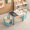 COSTWAY 3-delige kinderset van hout, kinderstoel met 2 Productafbeelding-voorbeeld 9
