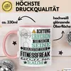 Fitnessfreak Geschenk Tasse Lustiger Spruch Erheben Sie Produktbild-Vorschau 3