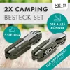 2 Stück Outdoor Besteck Edelstahl Campingbesteck Essbesteck Produktbild-Vorschau 7