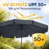 BURI Tropico Sonnenschirm 210x140 cm Anthrazit / Grau - Produktbild-Vorschau 3
