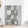 vidaXL Rohová knihovna 4 police betonově šedá 85x85x140 cm Náhled obrázku produktu 3