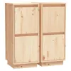 vidaXL Credenze 2 pezzi 31,5x34x75 cm in legno di pino Anteprima dell’immagine prodotto 2