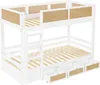 Letto a castello Flieks in rattan 90x200cm con 3 cassetti, Anteprima dell’immagine prodotto 9