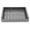 A gray telescopic drawer with slots on the bottom, isolated on a white background. Podgląd zdjęcia produktu