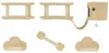 PawHut Klimwand voor katten, 5-delig, kattenmeubel met Productafbeelding-voorbeeld 1