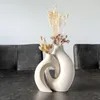 Intirilife Vase in Weiß Matt aus Keramik -2er Set- Vase mit Produktbild-Vorschau 5