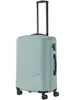 A mint green suitcase with black wheels and handle against a white background. Náhľad obrázku produktu