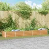 vidaXL Hochbeet Hellbraun 400 x 80 x 45 cm Verzinkter Stahl Produktbild-Vorschau 1