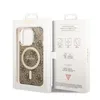 A product box for a Guess iPhone case, showing the case inside and product information on the side. Anteprima dell’immagine prodotto