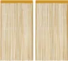 vidaXL Fadenvorhänge 2 Stk. Golden 100x250 cm Produktbild-Vorschau 1