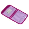 An open pink and purple pouch with a name tag inside. Anteprima dell’immagine prodotto