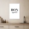 MuchoWow® - Leinwandbilder - Guten Appetit - Zitat - Weiß - Produktbild-Vorschau 3