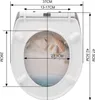 A top-down view of a toilet seat with dimensions indicated by lines and measurements. Produktbild-Vorschau