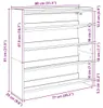 vidaXL Stojan na topánky čierny 80x25x81 cm materiál na Náhľad obrázku produktu 8