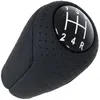 Mazda 5, 2005-2013, versnellingspookknop, zwart, eco-leer, Productafbeelding-voorbeeld 1