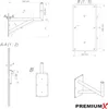 PremiumX 60cm Wandhalter Stahl verzinkt SAT Wand Halterung Produktbild-Vorschau 3