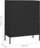 vidaXL Commode noire 80x35x101,5 cm acier Voir les images du produit 11