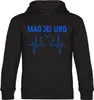 multifanshop Kapuzen Sweatshirt - Magdeburg - Herzschlag, Produktbild-Vorschau 1