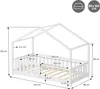 ML-Design Kinderbett Hausbett 80x160 cm Weiß mit Matratze Produktbild-Vorschau 9