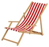 Liegestuhl rot-weiß Strandliege Gartenliege Sonnenliege Produktbild-Vorschau 1