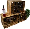 3er Set Flaschenregal geflammt Serie Henry 50x40x30cm mit Produktbild-Vorschau 1