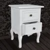 vidaXL Szafki nocne 2 szt. z 2 szufladami MDF biały Podgląd zdjęcia produktu 5