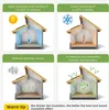 Diagrams illustrating the benefits of insulation in a house. Produktbild-Vorschau