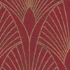 A close-up of a red and gold patterned wallpaper. Produktbild-Vorschau